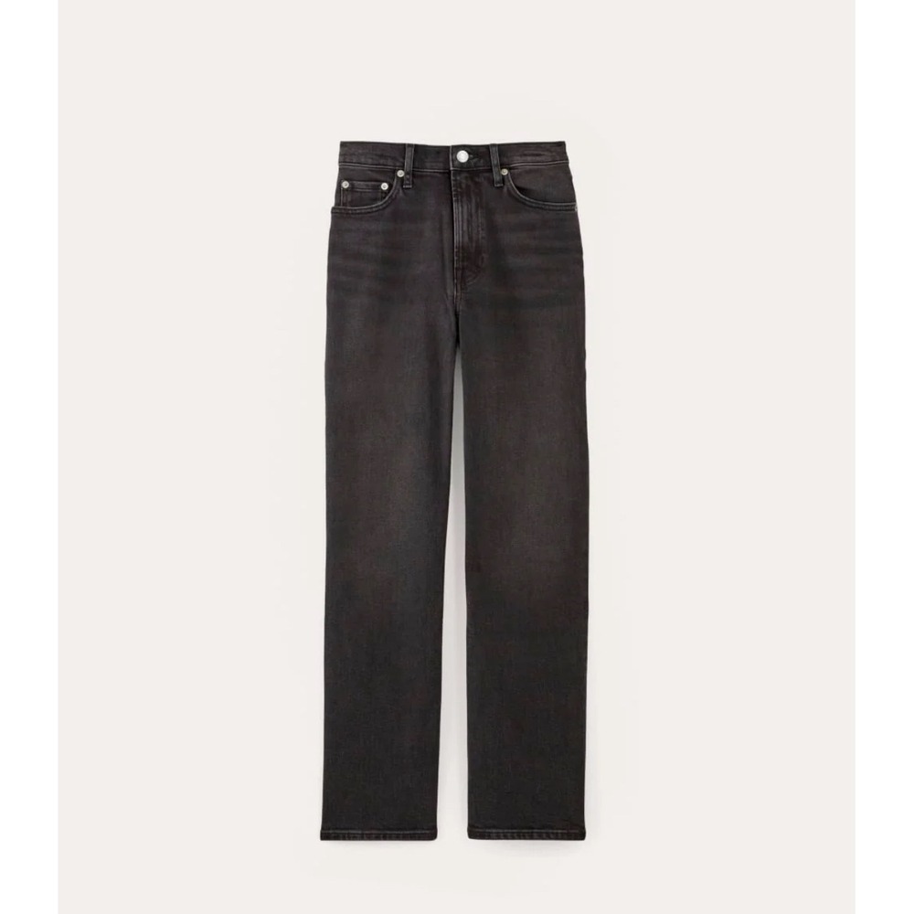 Everlane High Rise Authentic Stretch Denim Jeans Black Wash Women's